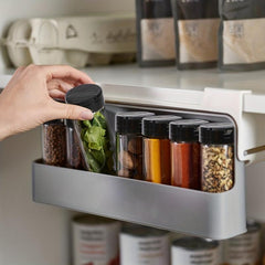 Spice Rack Self-adhesive Wall-mounted Under Shelf Seasoning Bottle Storage