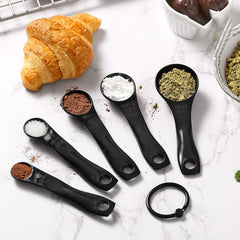 Set of 5 Plastic Measuring Spoons for Baking