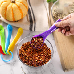 Set of 5 Plastic Measuring Spoons for Baking