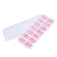 14 Grid Silicone Ice Cube Trays Easy Release Flexible Ice Cube Maker with Lid