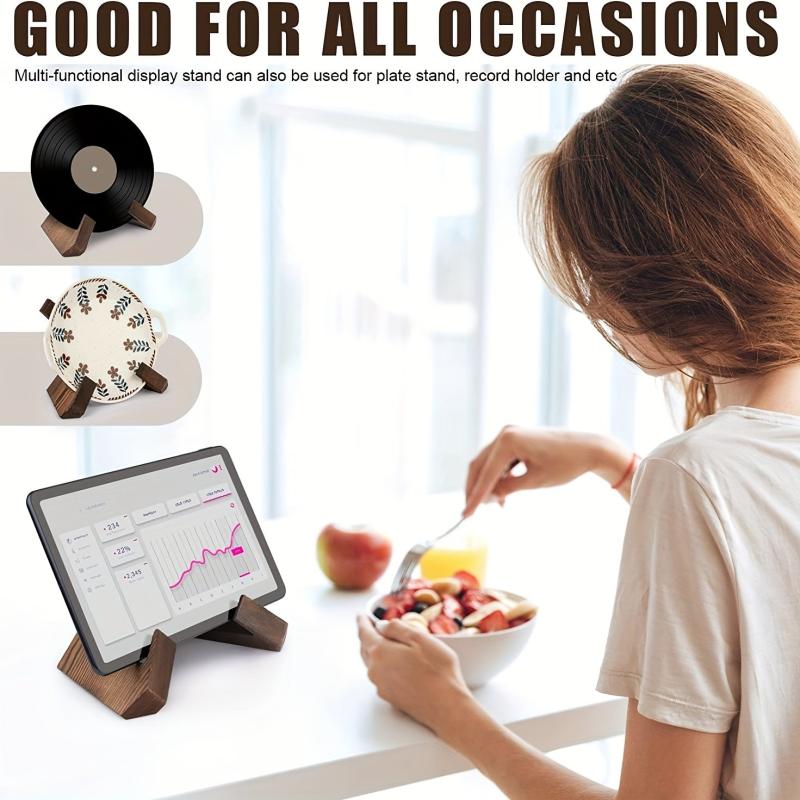 Wooden Cookbook Stand Farmhouse Cook Book Holder
