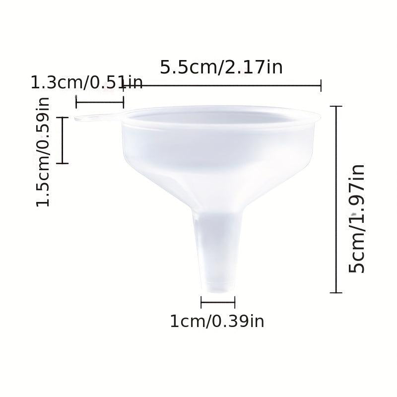 2pcs Mini Plastic Funnels for Kitchen Use - Filling Bottles and Cooking