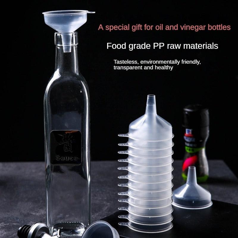 2pcs Mini Plastic Funnels for Kitchen Use - Filling Bottles and Cooking