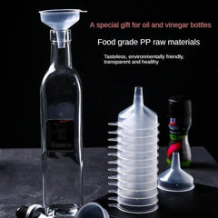2pcs Mini Plastic Funnels for Kitchen Use - Filling Bottles and Cooking