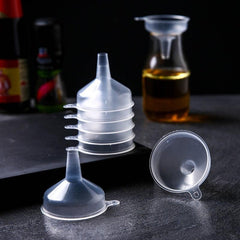 2pcs Mini Plastic Funnels for Kitchen Use - Filling Bottles and Cooking