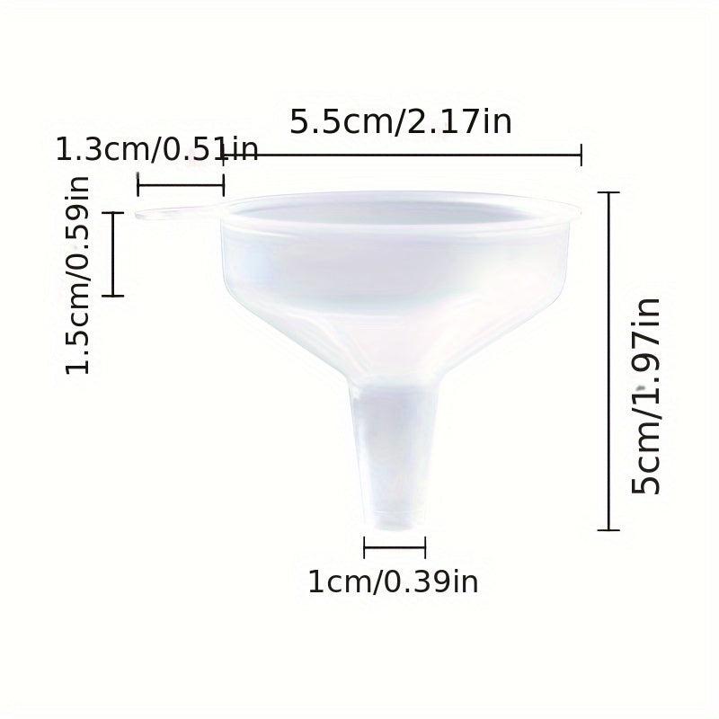 2pcs Mini Plastic Funnels for Kitchen Use - Filling Bottles and Cooking