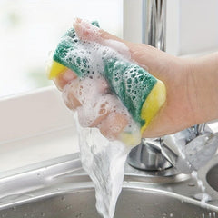 10pcs Scrub Sponge Multifunctional Cleaning Sponge for Kitchen Bathroom Floor