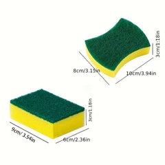 10pcs Scrub Sponge Multifunctional Cleaning Sponge for Kitchen Bathroom Floor