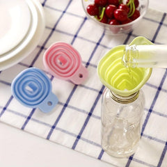 1pc Silicone Funnel Telescopic Mini Funnel Leak Proof for Kitchen and Household