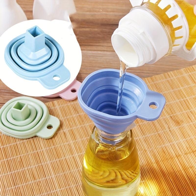 1pc Silicone Funnel Telescopic Mini Funnel Leak Proof for Kitchen and Household