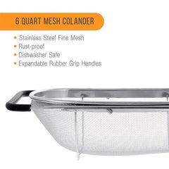 Stainless Steel Oval Colander Telescopic Mesh Basket for Sink Drain