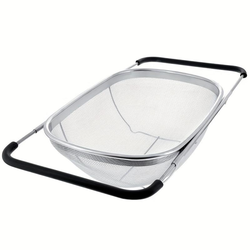 Stainless Steel Oval Colander Telescopic Mesh Basket for Sink Drain