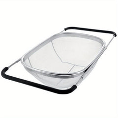 Stainless Steel Oval Colander Telescopic Mesh Basket for Sink Drain