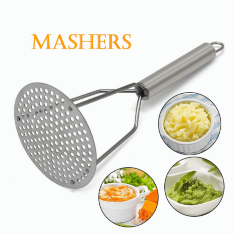Stainless Steel Potato Masher with Non-Slip Handle