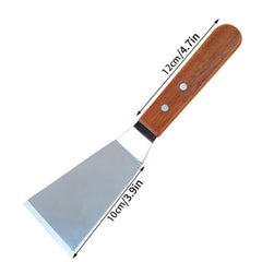 Stainless Steel/Wood Handle Frying Spatula - Small