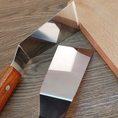 Stainless Steel/Wood Handle Frying Spatula - Small