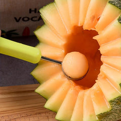 3pcs Stainless Steel Fruit Scoop Set for Watermelon Carving and Peeling