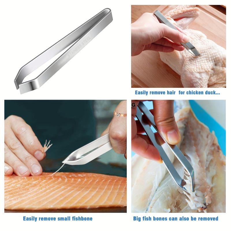 5pcs Fish Scaler Remover Set with Sawtooth, Opener, Scraper, Tweezers, Peeler