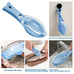 5pcs Fish Scaler Remover Set with Sawtooth, Opener, Scraper, Tweezers, Peeler