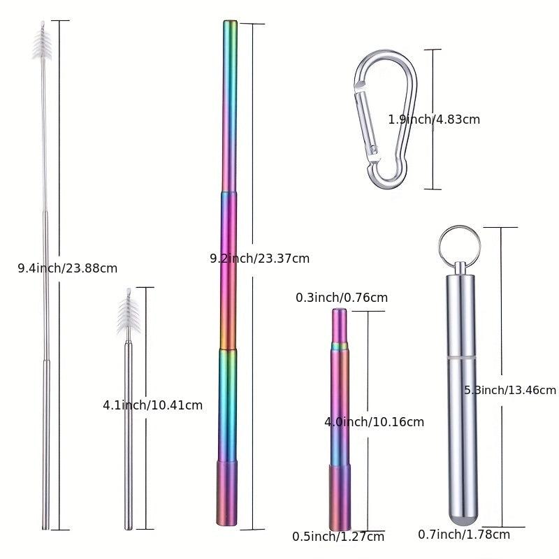 Reusable Stainless Steel Straws With Aluminum Case