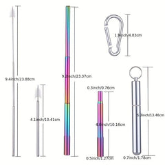 Reusable Stainless Steel Straws With Aluminum Case