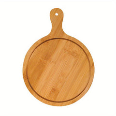Bamboo Pizza Tray Round Cutting Board Cheese Paddle Charcuterie Bread Platter