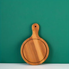 Bamboo Pizza Tray Round Cutting Board Cheese Paddle Charcuterie Bread Platter