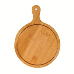 Bamboo Pizza Tray Round Cutting Board Cheese Paddle Charcuterie Bread Platter