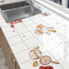Cartoon Peel and Stick Waterproof Wallpaper for Kitchen Bedroom