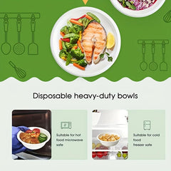50 pack Eco-Friendly 12oz Compostable Bowls of Natural Bagasse