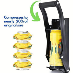Wall Mounted Can Crusher Easy Pull Jar Presser for Cans Drink Bottle Opener