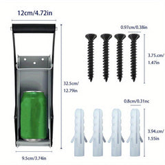 Wall Mounted Can Crusher Easy Pull Jar Presser for Cans Drink Bottle Opener