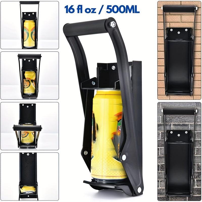 Wall Mounted Can Crusher Easy Pull Jar Presser for Cans Drink Bottle Opener