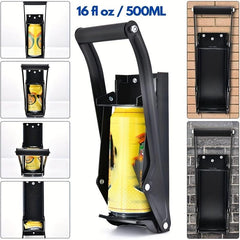 Wall Mounted Can Crusher Easy Pull Jar Presser for Cans Drink Bottle Opener