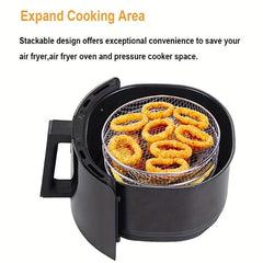 3pcs Stainless Steel Air Fryer Rack Stackable 3 Layer Grilling Rack