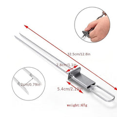 6pcs Stainless Steel Barbecue Skewers 33cm Reusable Metal Skewers