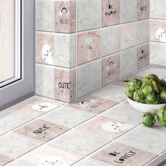 Cartoon Peel Stick Wallpaper Waterproof Kitchen Living Roo