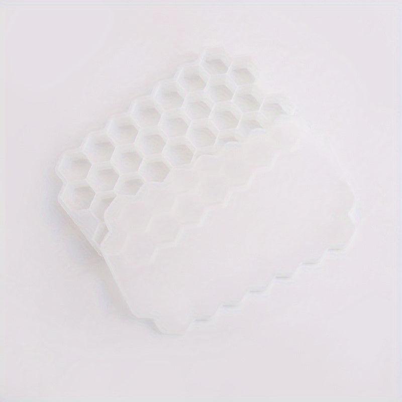 Silicone Honeycomb Ice Cube Tray with 37 Cavities and Lids