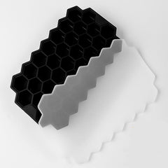 Silicone Honeycomb Ice Cube Tray with 37 Cavities and Lids