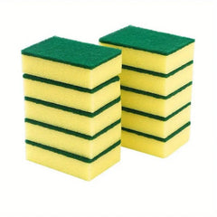 10pcs Double Sided Cleaning Sponge Set For Tableware Pans Pots