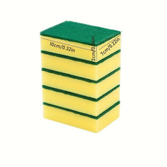 10pcs Double Sided Cleaning Sponge Set For Tableware Pans Pots