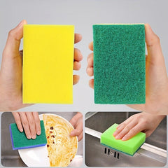 10pcs Double Sided Cleaning Sponge Set For Tableware Pans Pots