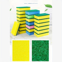 10pcs Double Sided Cleaning Sponge Set For Tableware Pans Pots