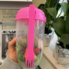 Salad Cup with Fork - Healthy Salad Container for Lunch Work