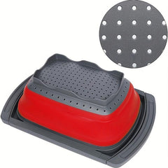 6 Quart Silicone Collapsible Strainer with Extendable Handles