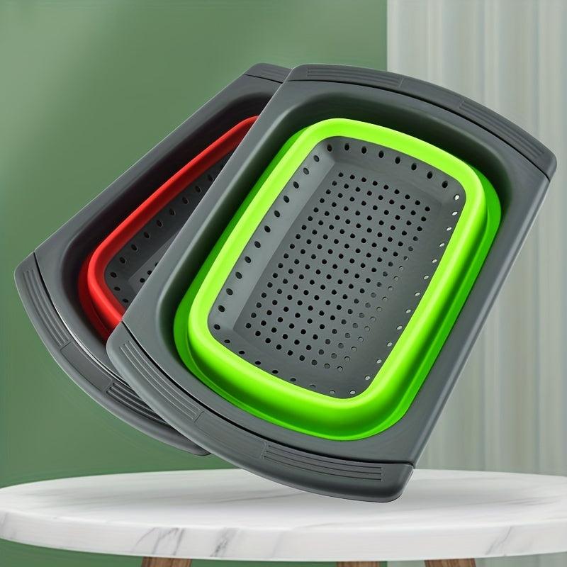 6 Quart Silicone Collapsible Strainer with Extendable Handles