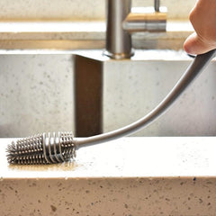 Silicone Cup Brush Glass Cleaner Kitchen Cleaning Tool Long Handle