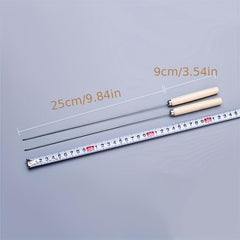 20pcs Stainless Steel BBQ Skewers with Wooden Handle