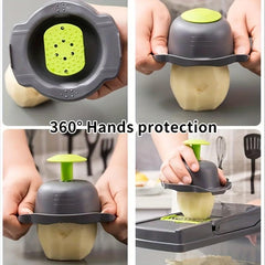14pc Vegetable Chopper & Fruit Slicer with Container Manual Food Grater