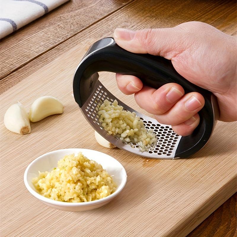 2pcs Stainless Steel Garlic Press Rocker Metal Garlic Mincer Washable Crusher